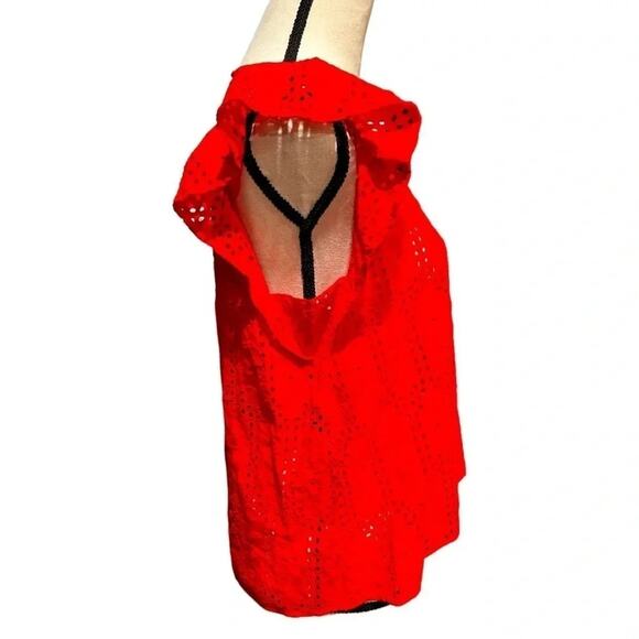 MADEWELL Eyelet Crewneck Flutter-Sleeve Top Size S NWOT - Picture 6 of 8